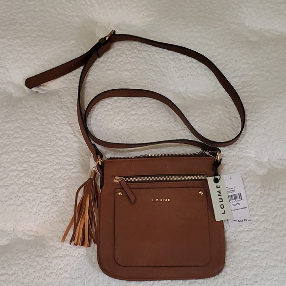 Loume Handbags - NWT Loume Cognac Crossbody Bag
